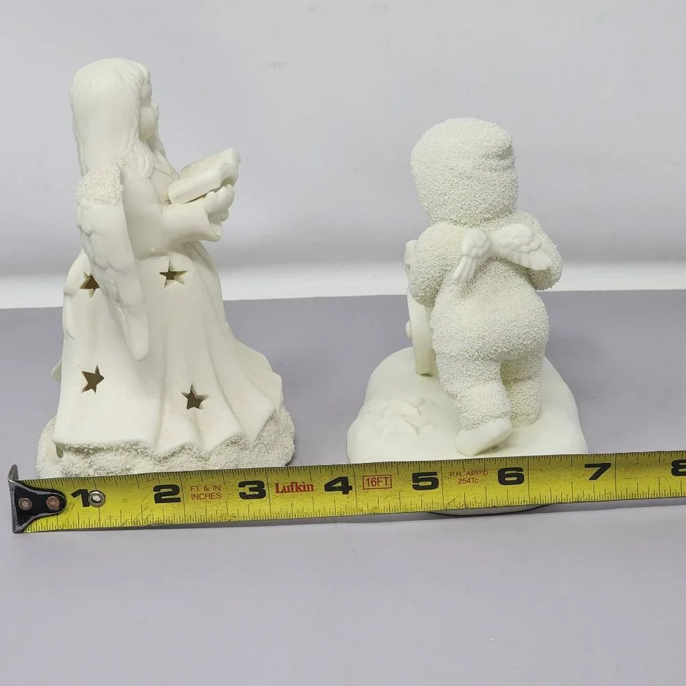 Angel & Child Figurine Jade Angel Candle Holder Dept‎ 56 Child With Wheelbarrow